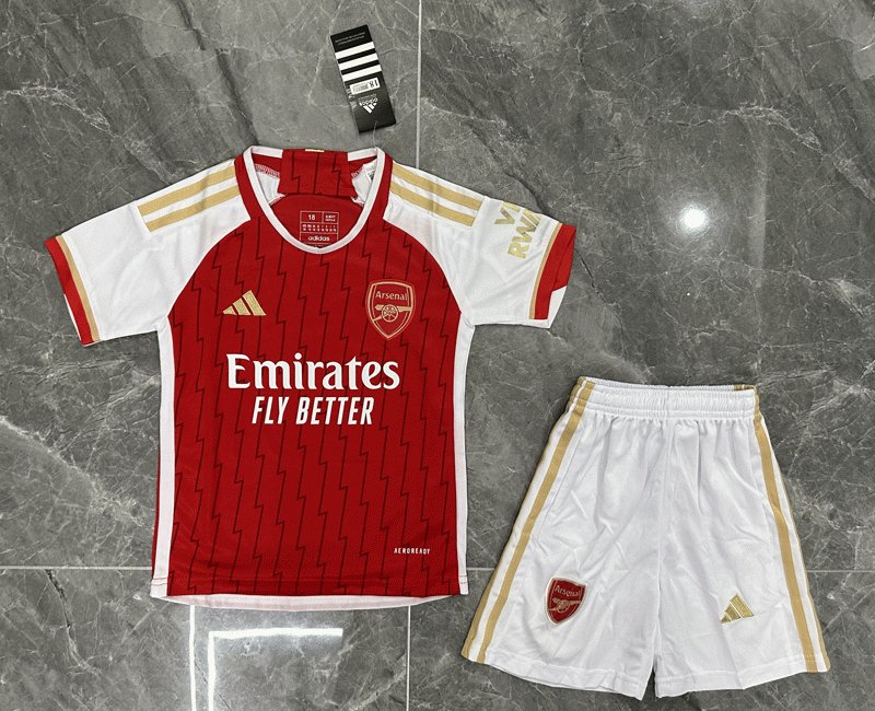 Fotbollströjor Arsenal Barn Hemma tröja 2023-2024 Kortärmad + Korta byxor