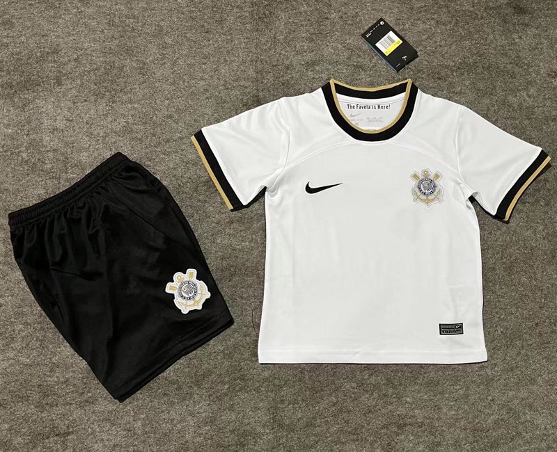 Corinthians Barn Fotbollströjor Hemma tröja 2022/23 Kortärmad + Korta byxor