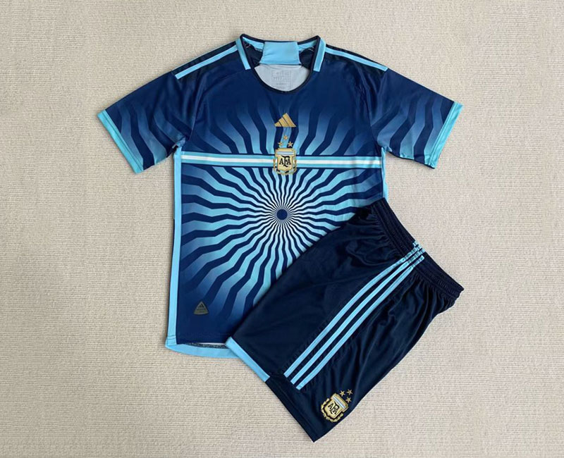 Köp Fotbollstroja Argentina 2023/24 Concept Kostym Fotbollsställ för Barn