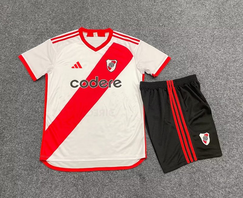 River Plate Hemmatröja 2023/24 Kortärmad + Korta byxor för män