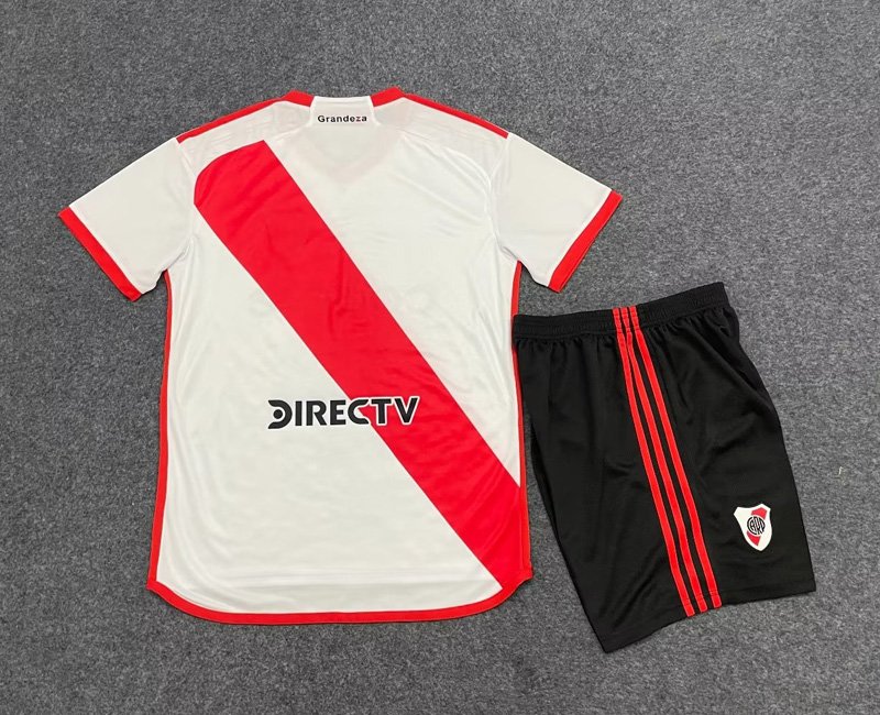 River Plate Hemmatröja 23-24 herr barn fotbollströja set - Tillbaka