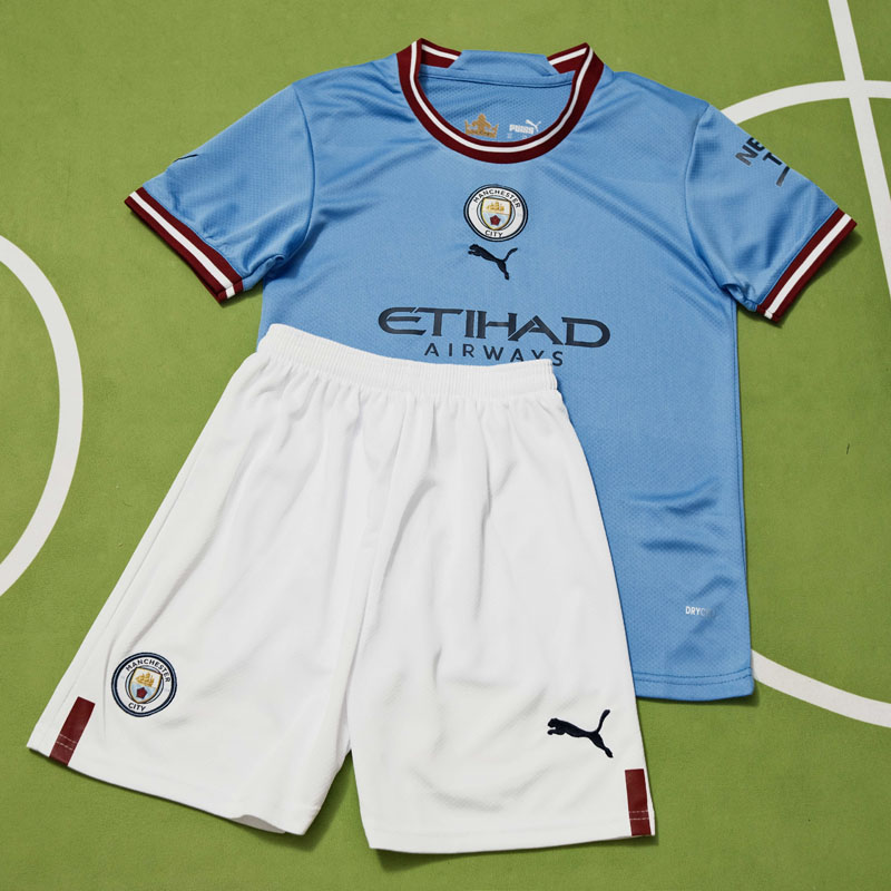 Manchester City Hemmatröja 2023/24 Kortärmad fotbollströja set för barn