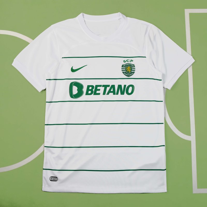 Sporting Lisbon Fotbollströjor Borta tröja 23/24 Vit Kortärmad