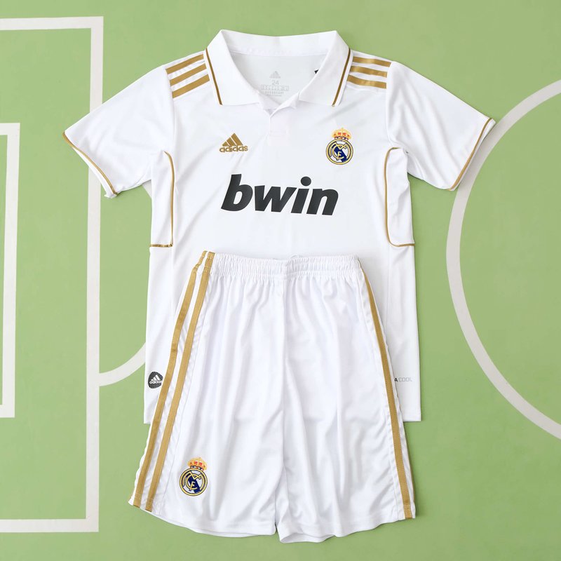 Fotbollströja Barn Real Madrid Hemmatröja 2011/12 Vit Kortärmad + Korta byxor