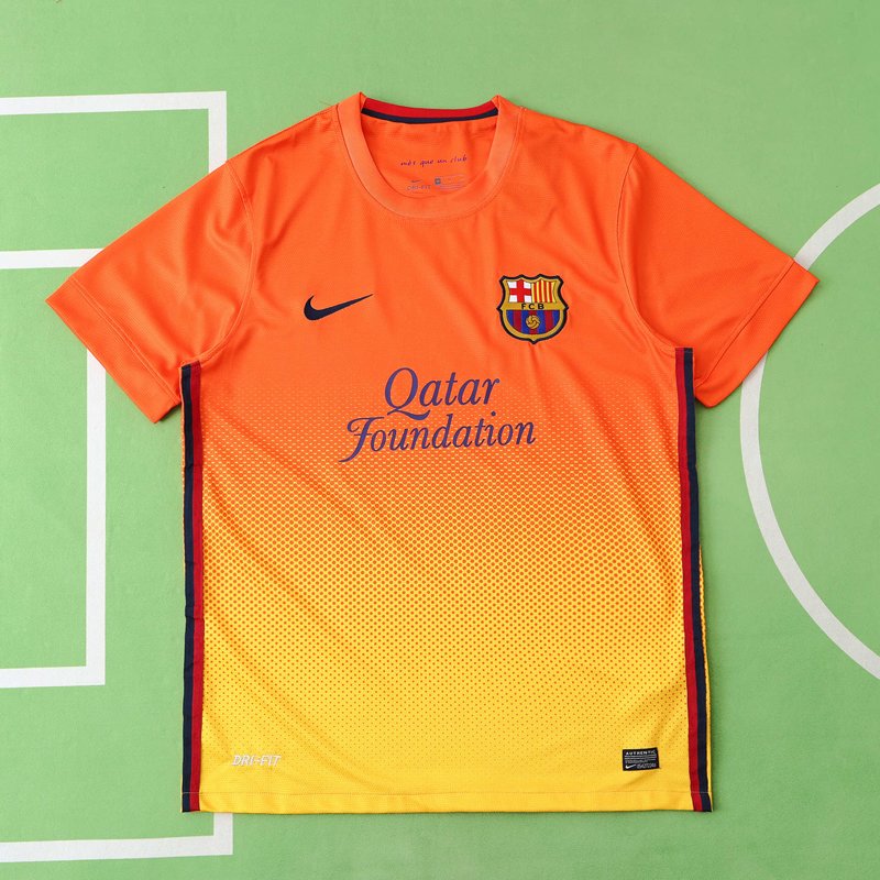 Billiga FC Barcelona 201213 Bortatröja Orange Kortärmad - Herr