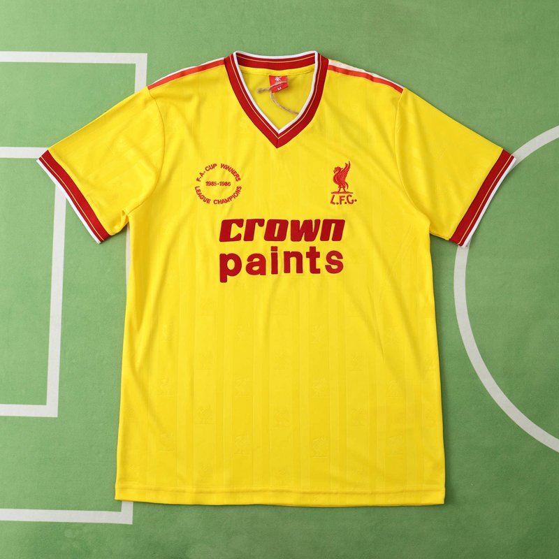 Liverpool FC Tredjetröja 1985/86 Gul Kortärmad