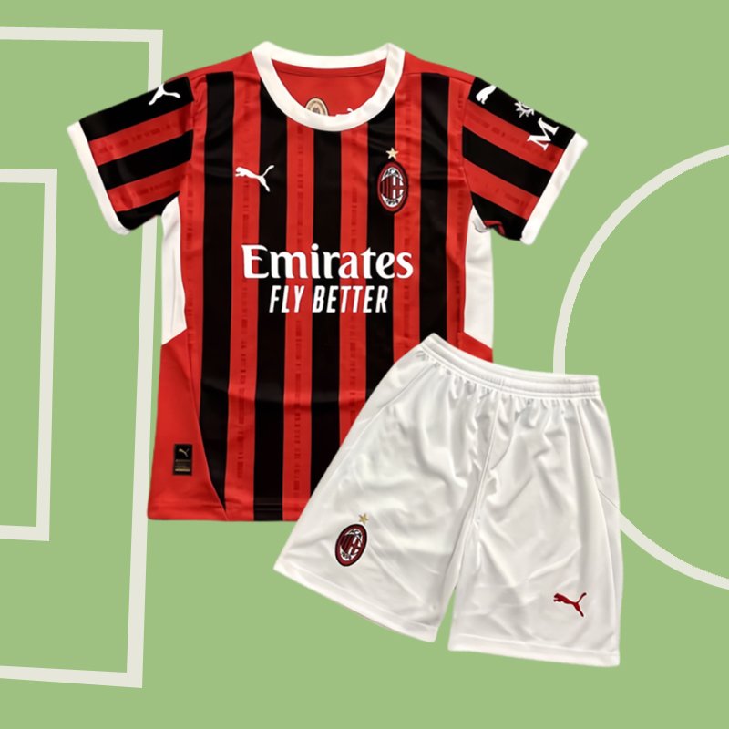 AC Milan 2024/25 Home fotbollströja för barn