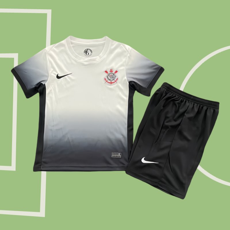 Köp Fotbollströjor Barn Corinthians Hemma tröja 2024/25 Kortärmad + Korta byxor