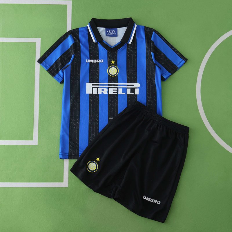 Inter Milan fotbollströjor 1997-98 Hemmatröja Barn