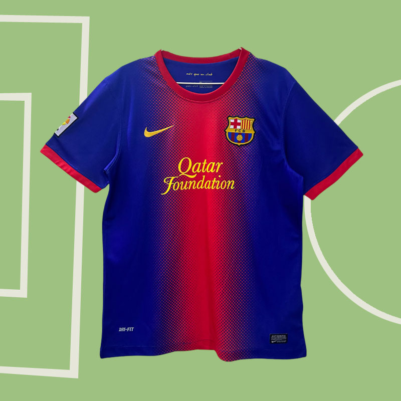 Barcelona Hemmatröja 2012/13 Retro Kortärmad