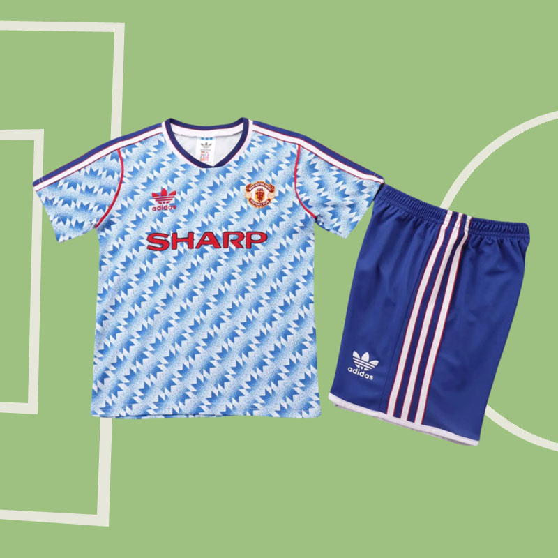 Manchester United Barn Bortatröja 1990-92 MAN UTD Retro Fotbollströjor