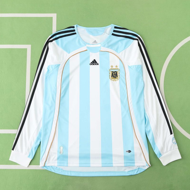 Argentina Hemmatröja 2006 Långärmad fotbollströja