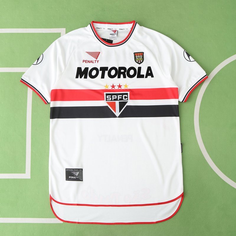 São Paulo 2000 Fotbollströjor Retro Hemmatröja Kortärmad