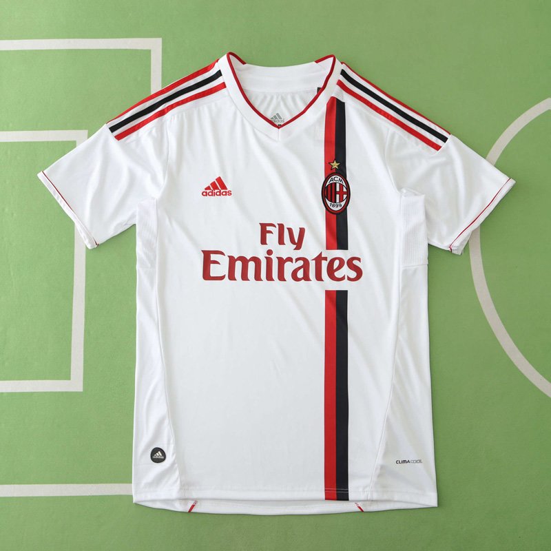 AC Milan Bortatröja Retro 2011/12 Vit Kortärmad