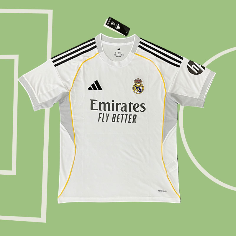 Vit Real Madrid Hemmatröja 2025/26