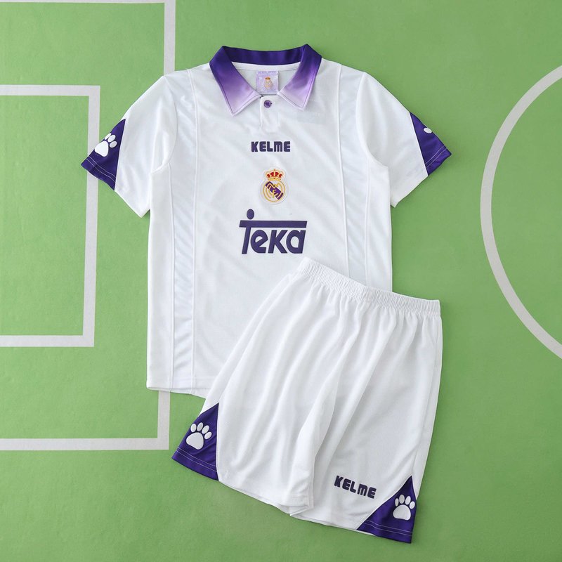 Real Madrid 1997-98 Retro Hemmatröja för barn