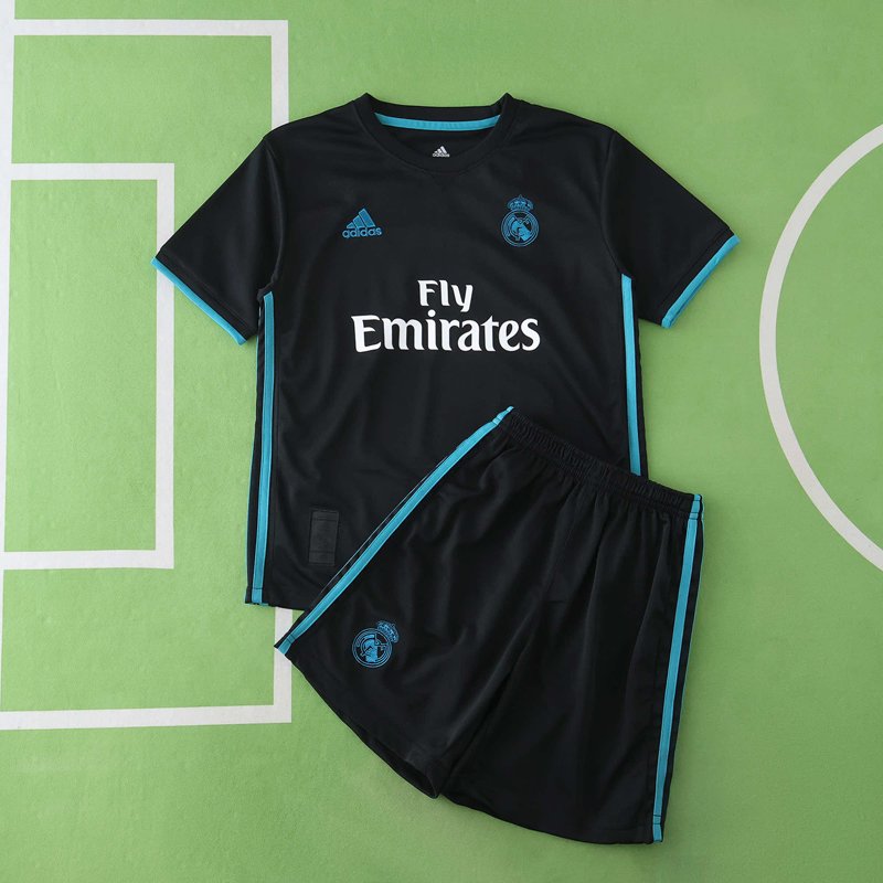 Retro 2017-2018 Real Madrid bortatröja barn