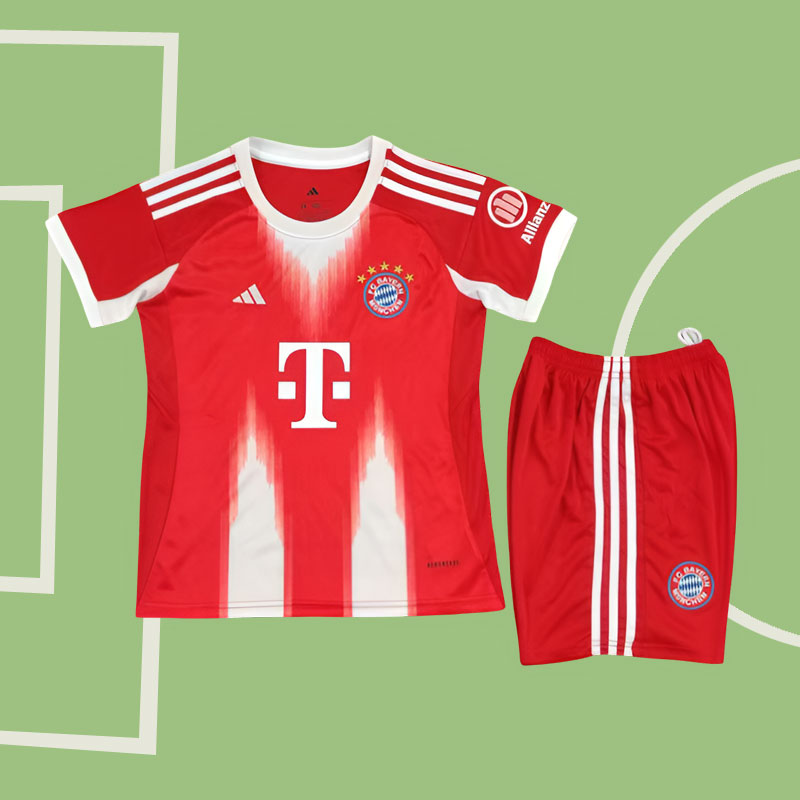 Bayern München Hemmatröja 25/26 Barn Fotbollströja och Shorts