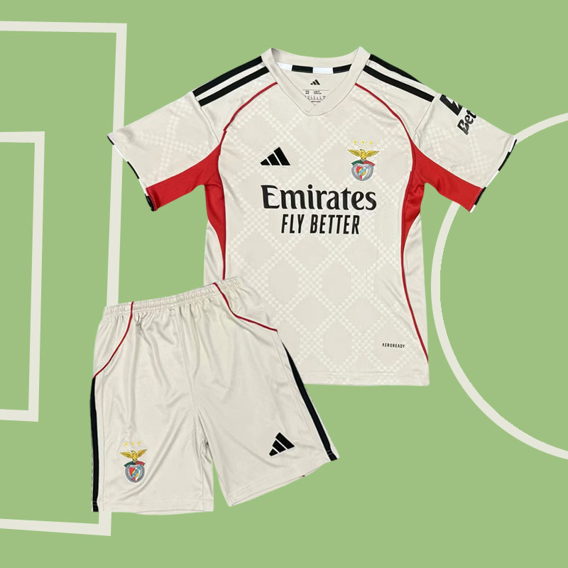 Benfica barn bortatröja 2025/26 med shorts