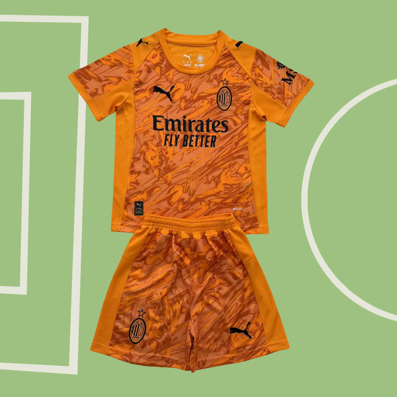 Fotbollströja målvakt AC Milan 2025/26 - orange för vuxna och barn