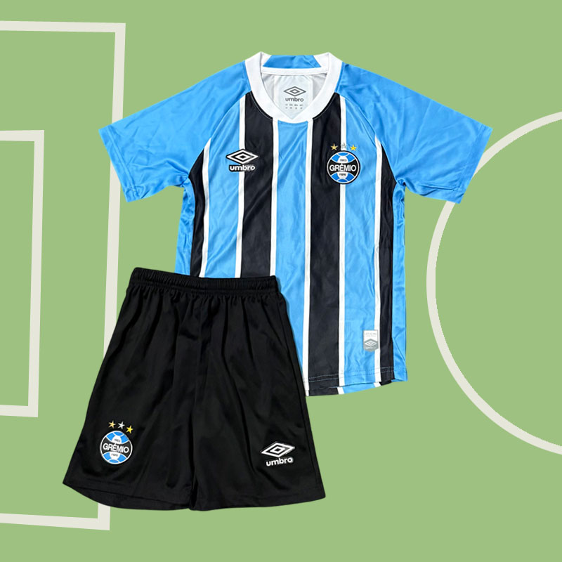 Gremio FBPA 2025 Fotbollströjor Barn Hemma tröja Kortärmad + Korta byxor