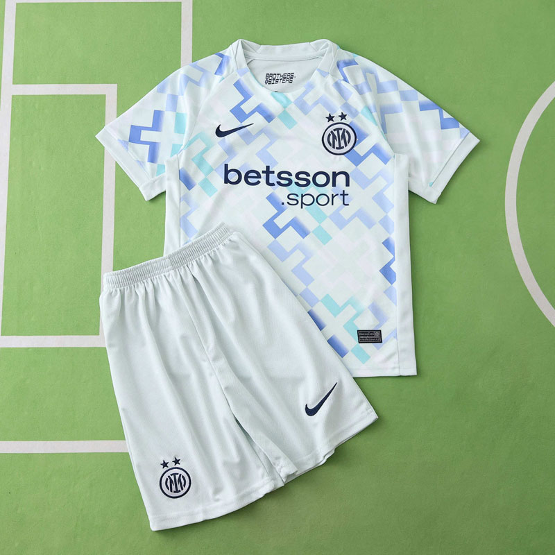 Inter Milan 2025/26 Barn Bortatröja - Anpassningsbar med namn