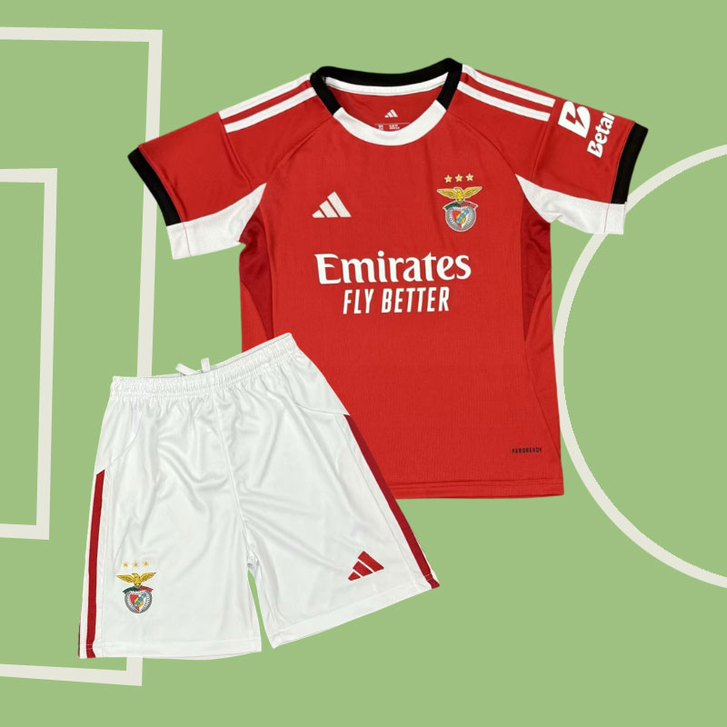 SL Benfica hemmatröja barn 2025/26 röd fotbollströja