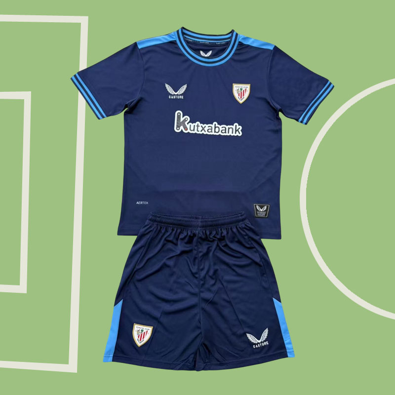 Athletic Club bortaställ 2025/26 tröja och shorts för barn och vuxna