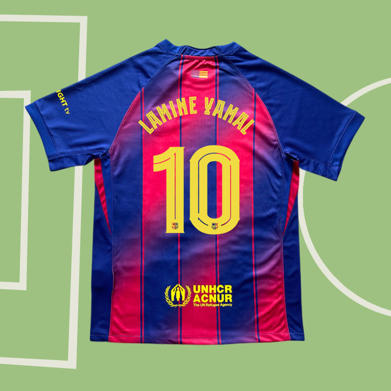 Barça 25/26 hemmatröja herr - tryckt med Lamine Yamal 10