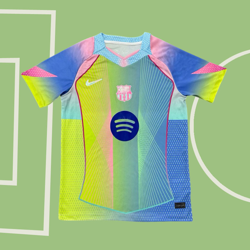 Barcelona 25/26 herrtröja - fluorescerande gul fotbollströja