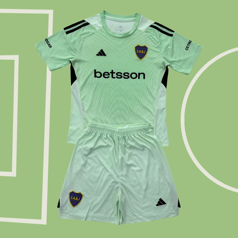 Boca Juniors 2025/26 målvaktströja - grön fotbollströja för barn och vuxna