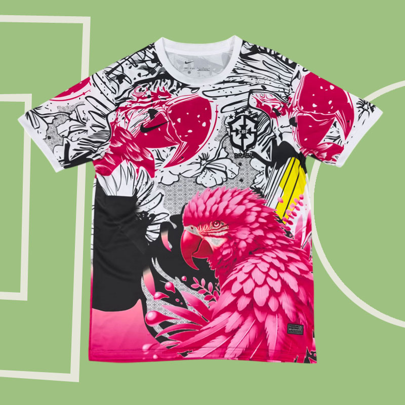 Brasilien 2025/26 Special Edition herrtröja - unikt design med papegoja