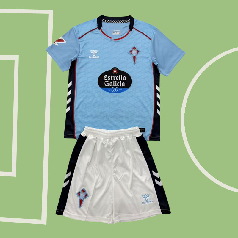 Celta Vigo hemmatröja 2025-26 fotbollströja och shorts för vuxna