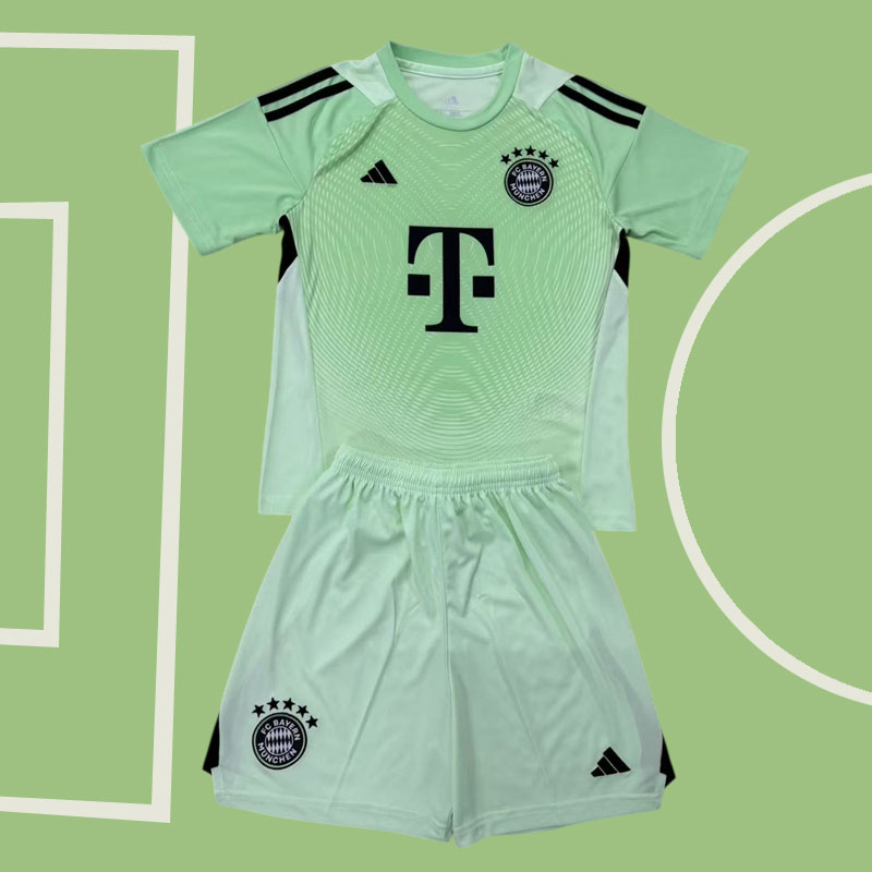 Grön Bayern München målvaktströja 2025/26 för vuxna och barn