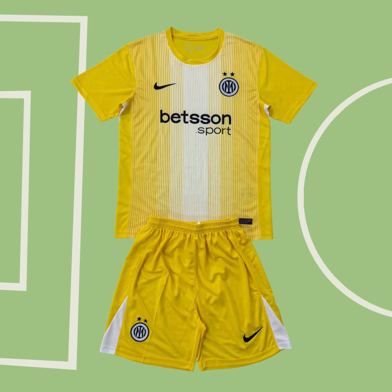 Gul målvaktströja Inter Milan 2025/26 - fotbollsställ för vuxna och barn