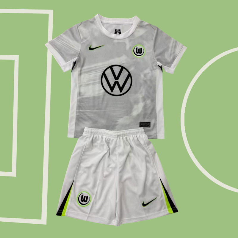 Köp VfL Wolfsburg Bortatröja 2025/26 - Tröja + Shorts
