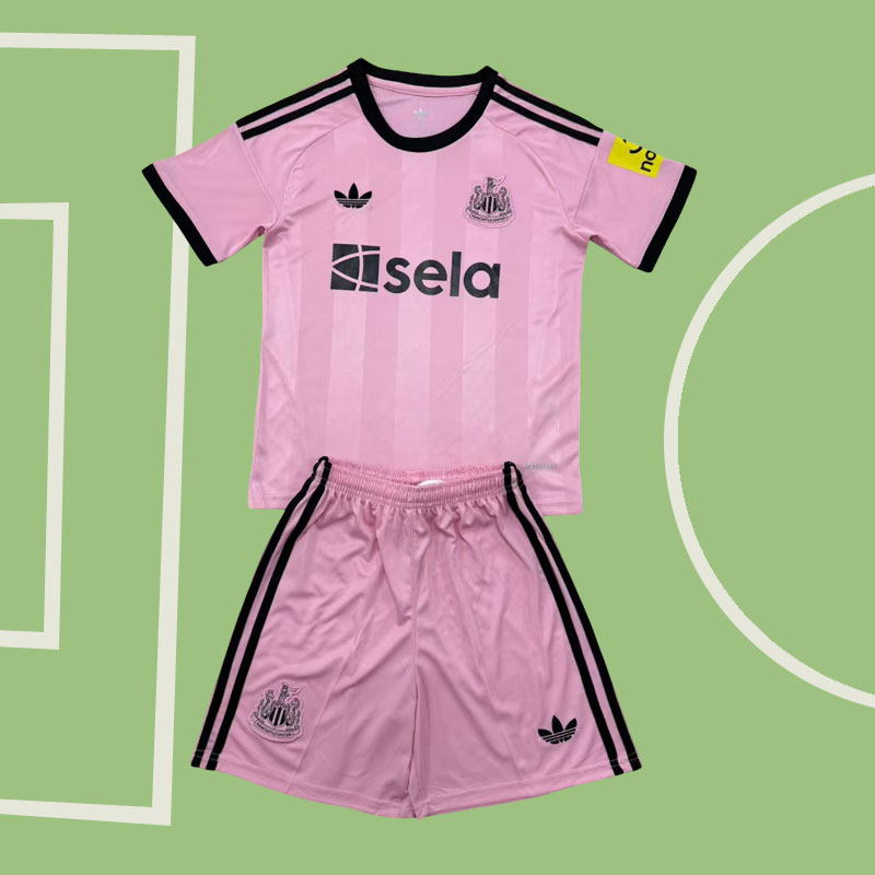 Newcastle United målvaktströja 2025/26 rosa fotbollströja för vuxna och barn