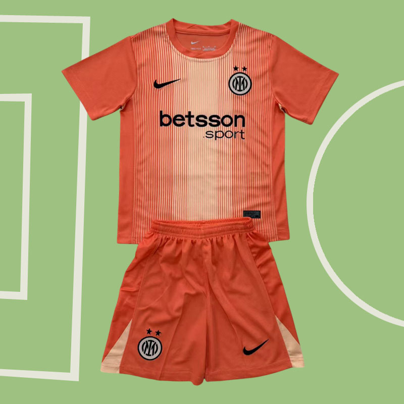 Orange målvaktströja Inter Milan 2025/26 – barn och vuxenstorlekar