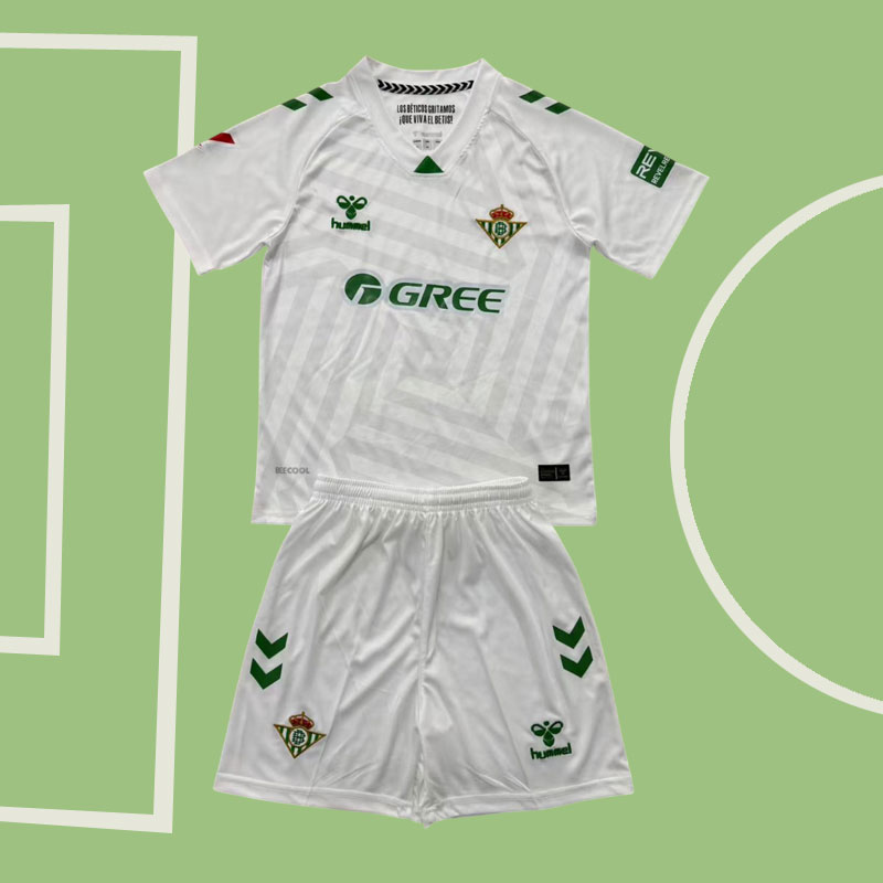 Real Betis målvaktströja 2025/26 – vit fotbollströja för barn och vuxna