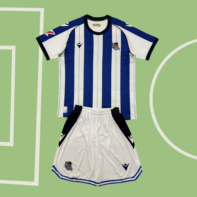 Real Sociedad 2025/26 Hemmatröja för barn - med shorts