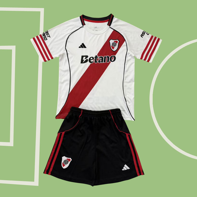 River Plate hemmatröja 2025/26 komplett fotbollskit för barn och vuxna