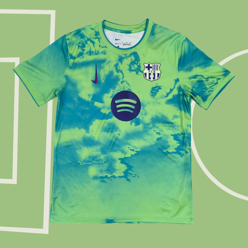 Barcelona 2025/26 specialtröja - grön fotbollströja med tryck