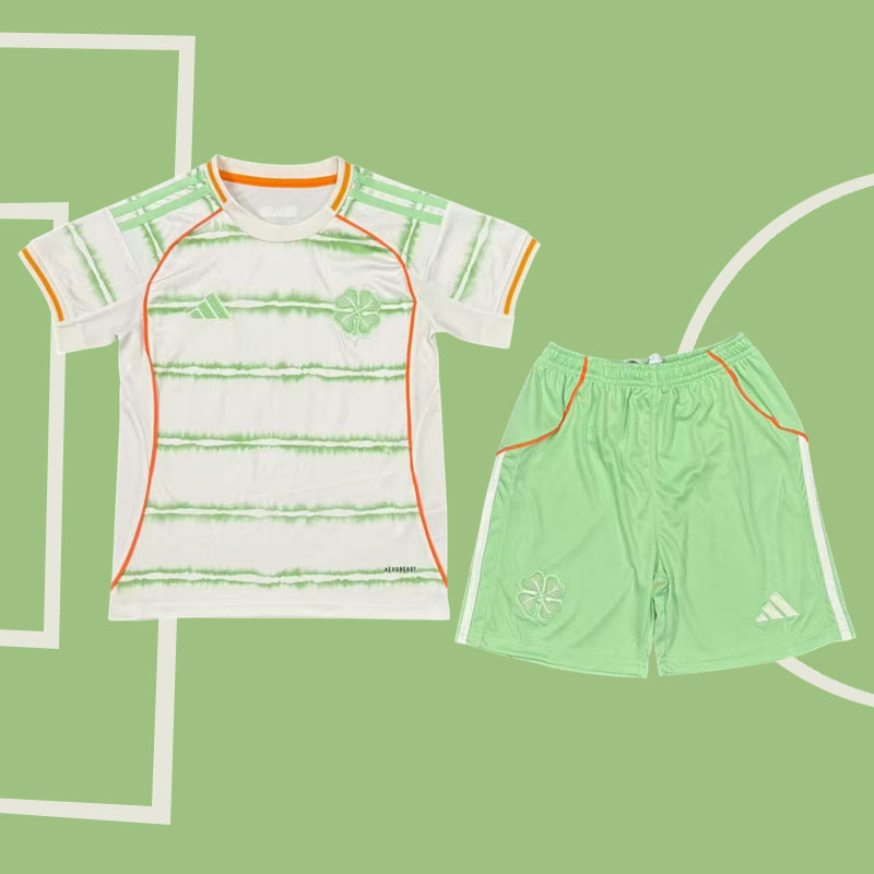 Fotbollskläder barn Celtic FC 2025/26 - tredjetröja och shorts