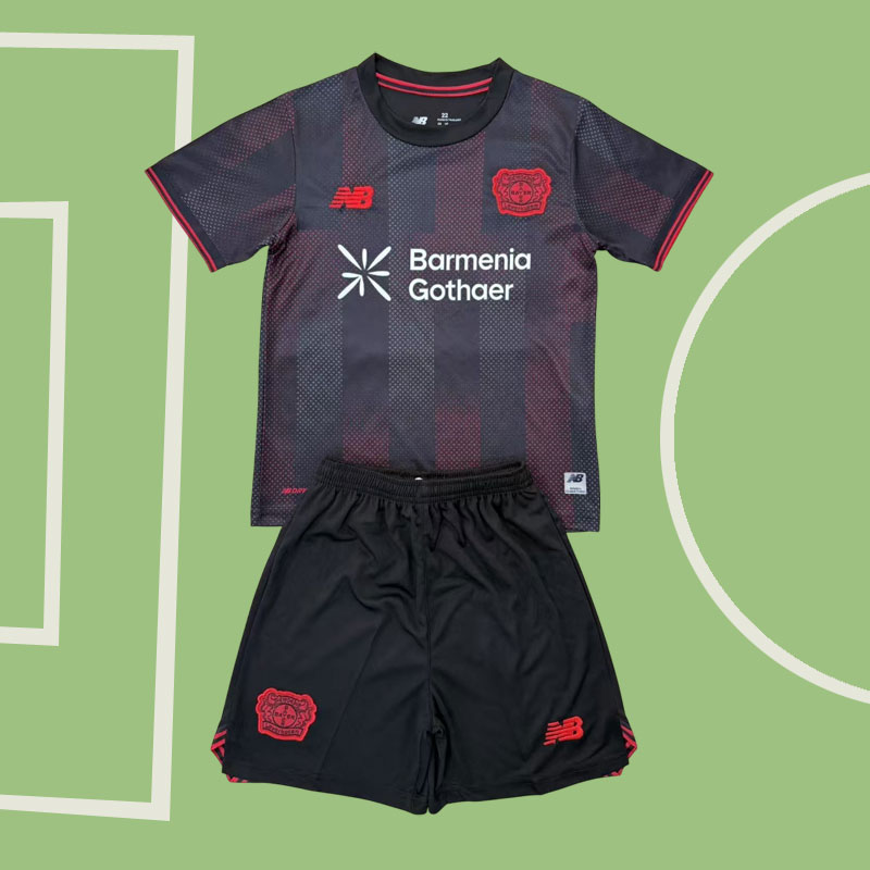 Fotbollströja barn Bayer 04 Leverkusen 2025/26 hemmatröja med shorts