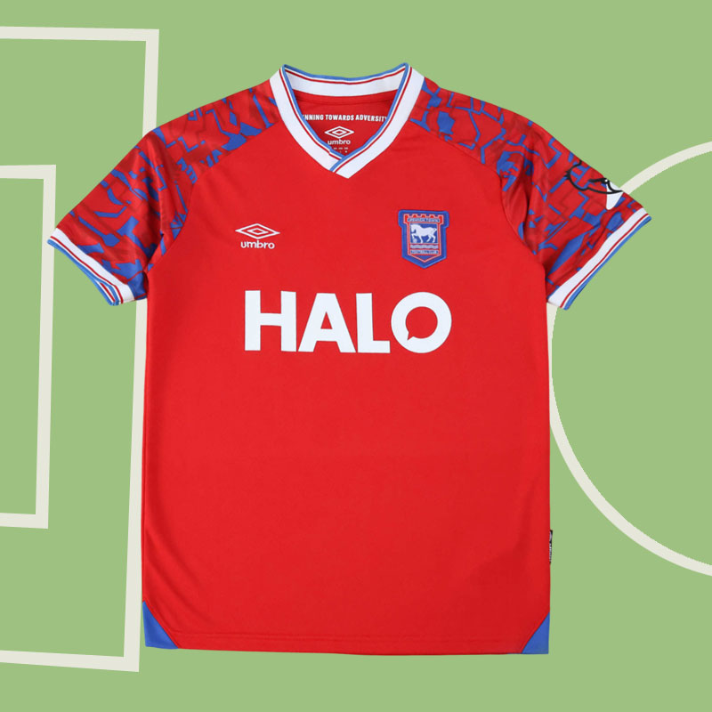 Ipswich Town röd bortatröja 2025/26