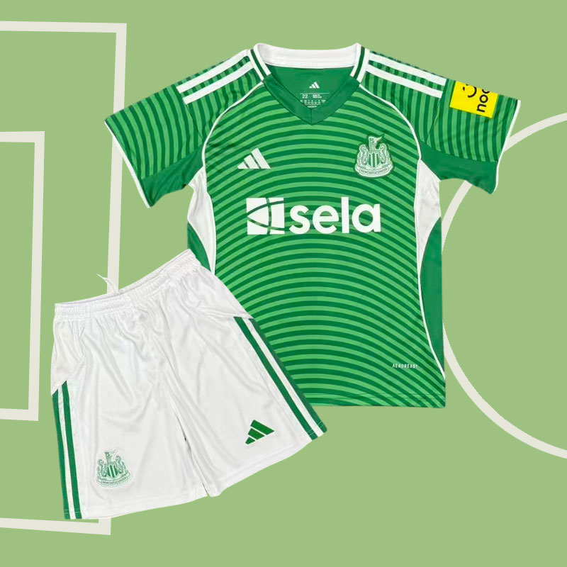 Newcastle United 2025/26 bortatröja barn - fotbollströja med shorts