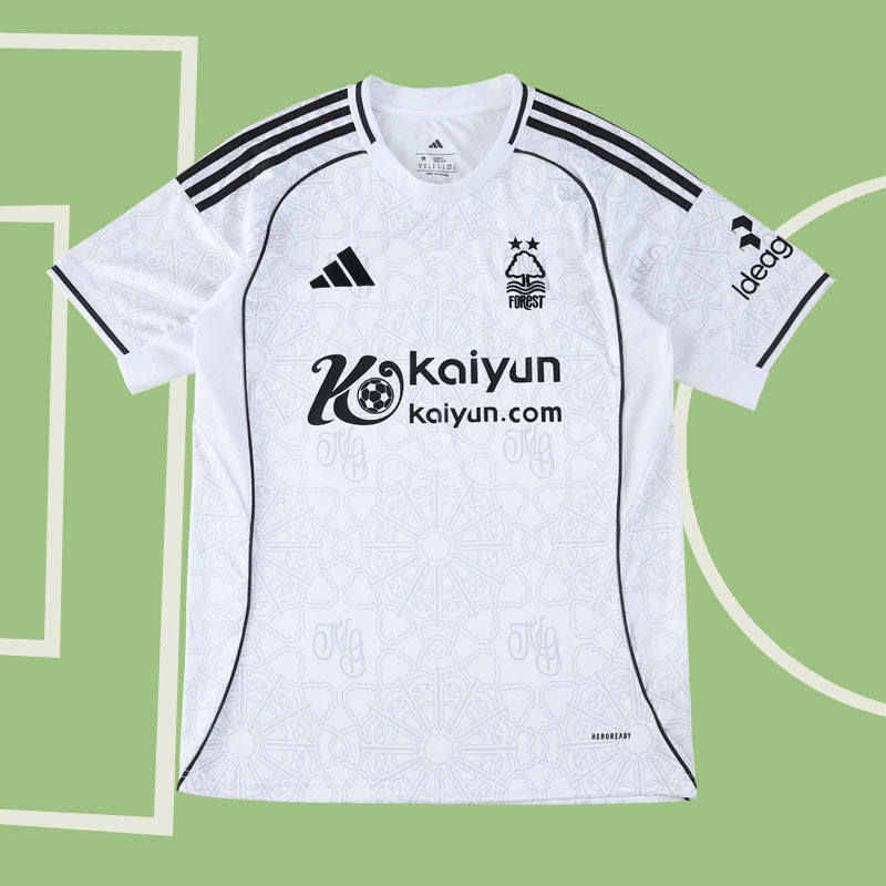 Vit fotbollströja Nottingham Forest 2025/26 bortatröja