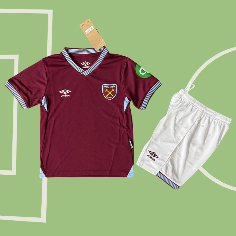 West Ham United 2025/26 hemma fotbollströja för barn med shorts