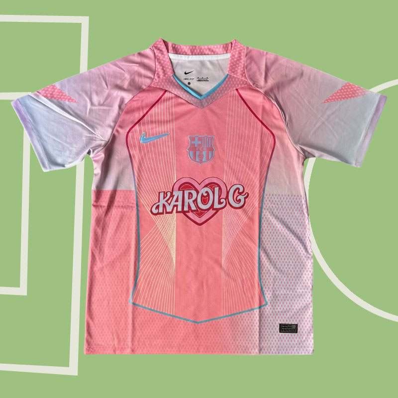Karol G x FC Barcelona 2025/26 herr fotbollströja - rosa specialdesign