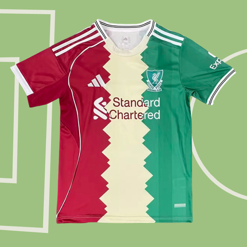 Liverpool specialtröja 2025-26 - unik patchwork fotbollströja